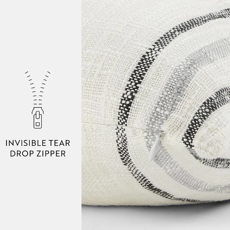 Casual Comfort Framed Stripe Yarn Dyed Square Throw Pillow