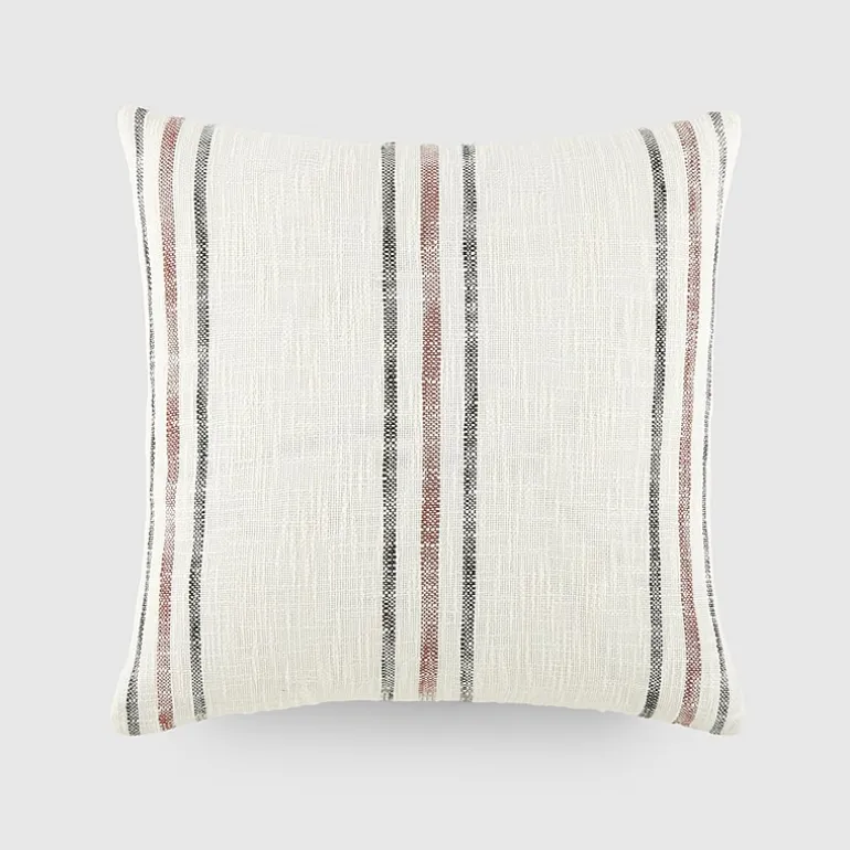 Casual Comfort Framed Stripe Yarn Dyed Square Throw Pillow