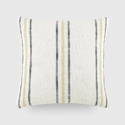 Casual Comfort Framed Stripe Yarn Dyed Square Throw Pillow