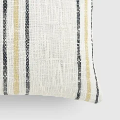 Casual Comfort Framed Stripe Yarn Dyed Square Throw Pillow