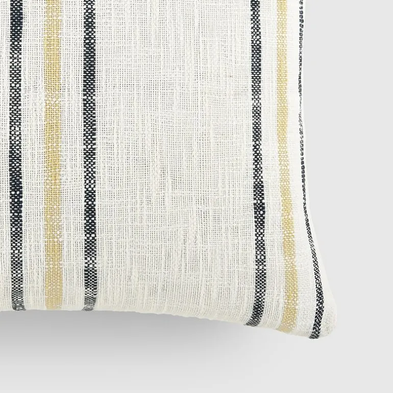 Casual Comfort Framed Stripe Yarn Dyed Square Throw Pillow