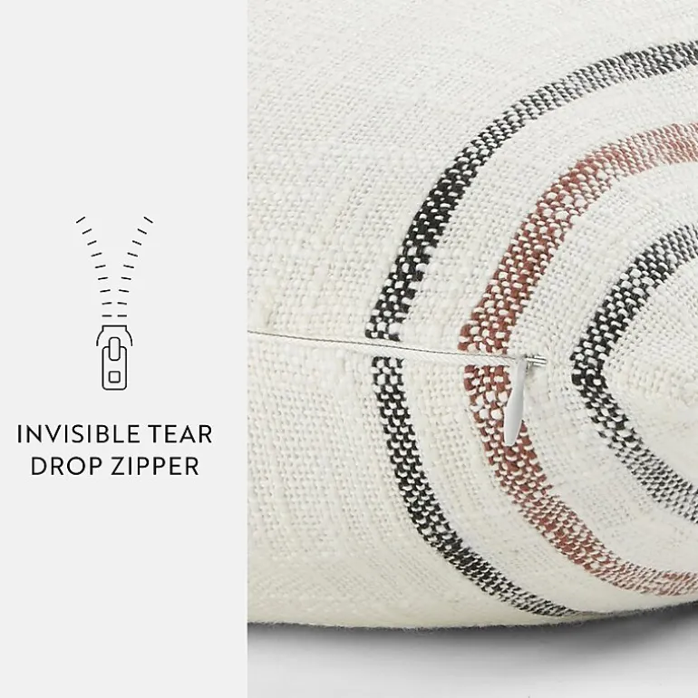 Casual Comfort Framed Stripe Yarn Dyed Square Throw Pillow