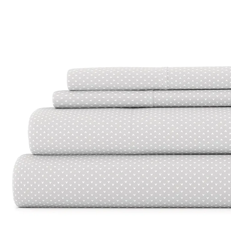 Casual Comfort Heart Pattern Deep Pocket Sheet Set