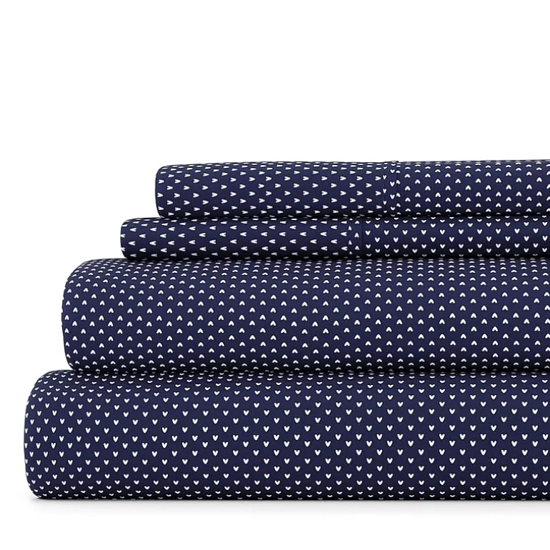 Casual Comfort Heart Pattern Deep Pocket Sheet Set