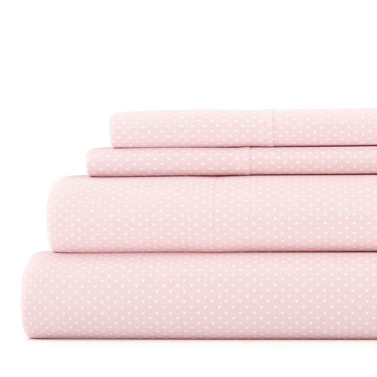 Casual Comfort Heart Pattern Deep Pocket Sheet Set