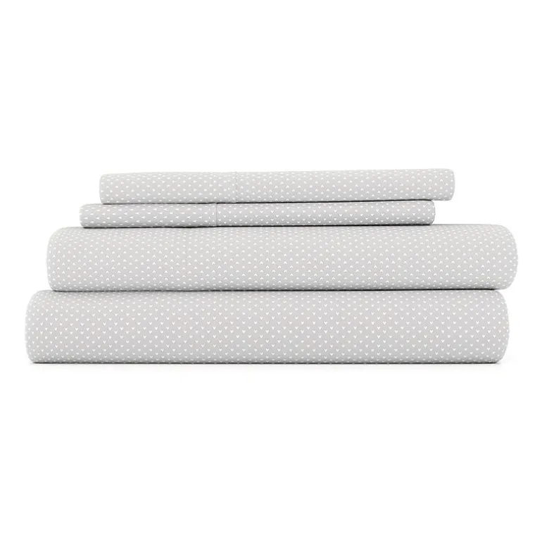 Casual Comfort Heart Pattern Deep Pocket Sheet Set