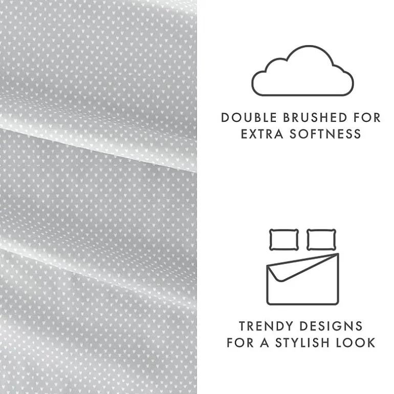 Casual Comfort Heart Pattern Deep Pocket Sheet Set