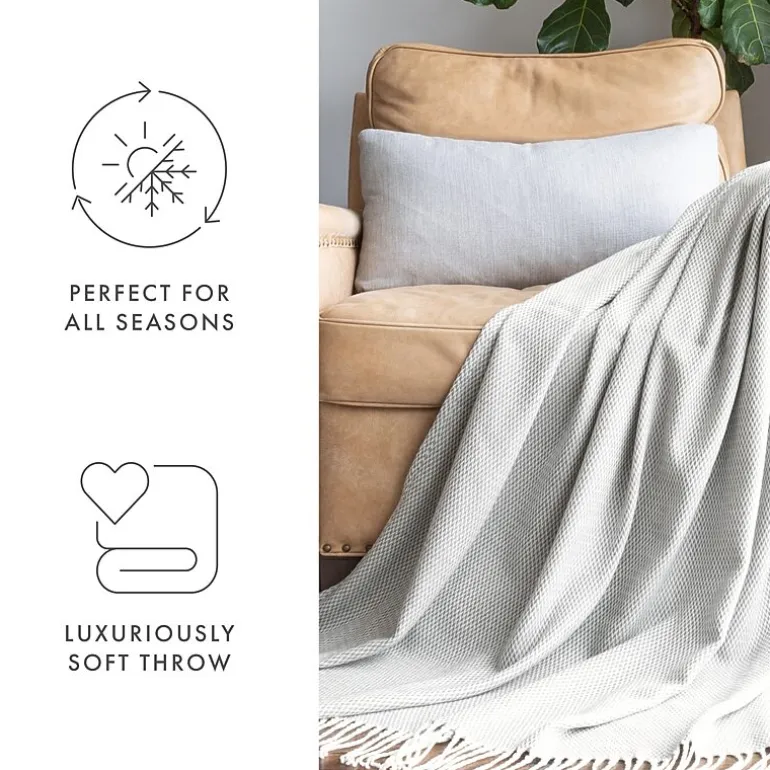 Casual Comfort Herringbone Lightweight Throw
