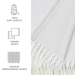 Casual Comfort Herringbone Lightweight Throw