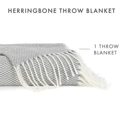 Casual Comfort Herringbone Lightweight Throw