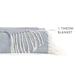 Casual Comfort Herringbone Lightweight Throw