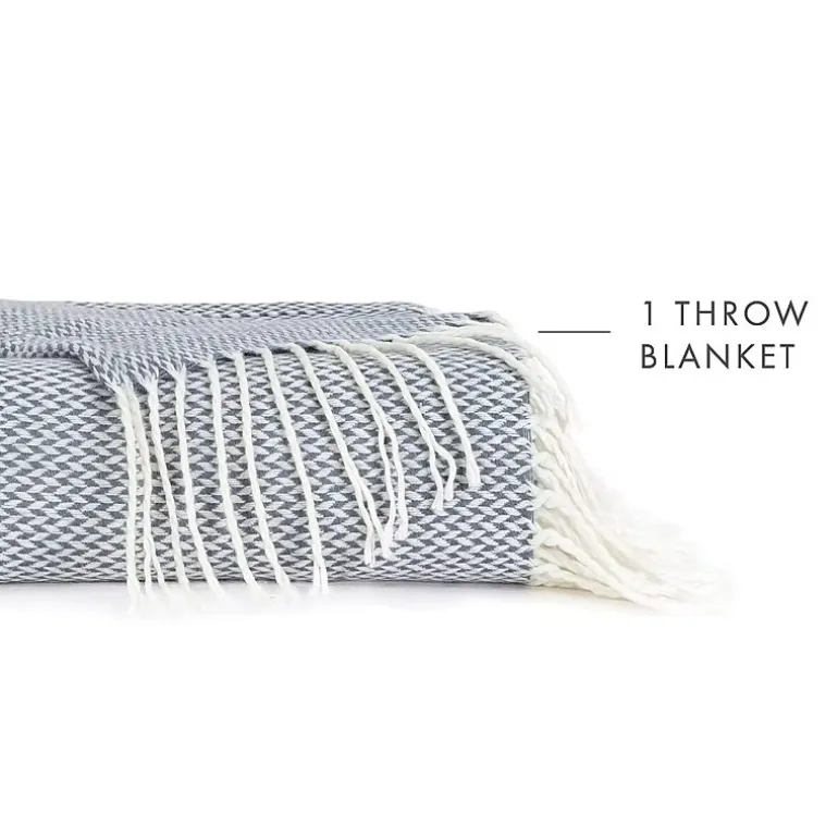 Casual Comfort Herringbone Lightweight Throw