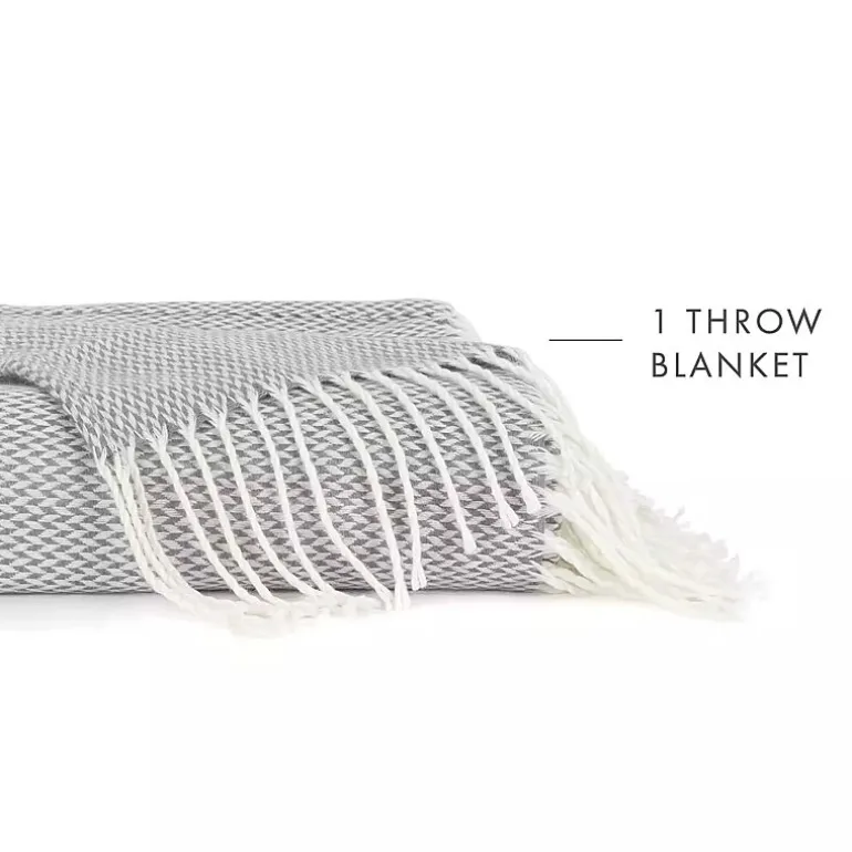 Casual Comfort Herringbone Lightweight Throw