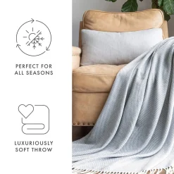 Casual Comfort Herringbone Lightweight Throw