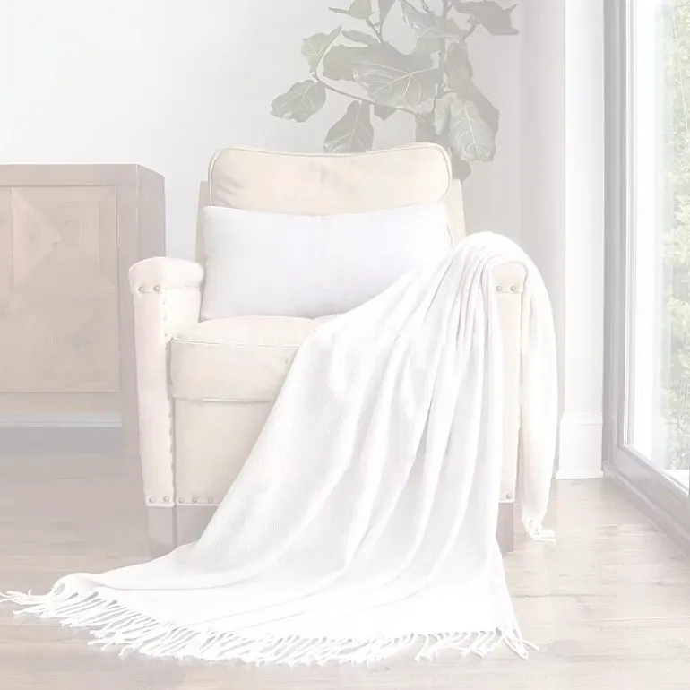 Casual Comfort Herringbone Lightweight Throw