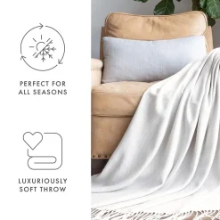 Casual Comfort Herringbone Lightweight Throw