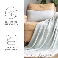 Casual Comfort Herringbone Lightweight Throw