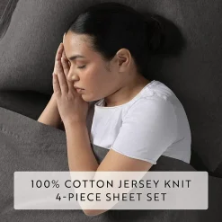 Casual Comfort Jersey Knit Deep Pocket Sheet Set
