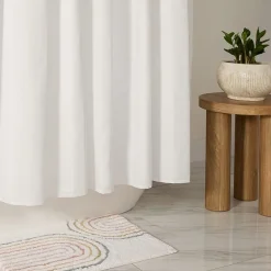 Casual Comfort Linen-Look Solid Shower Curtain