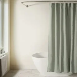 Casual Comfort Linen-Look  Solid Shower Curtain