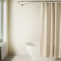 Casual Comfort Linen-Look Solid Shower Curtain