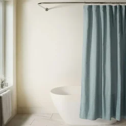 Casual Comfort Linen-Look Solid Shower Curtain