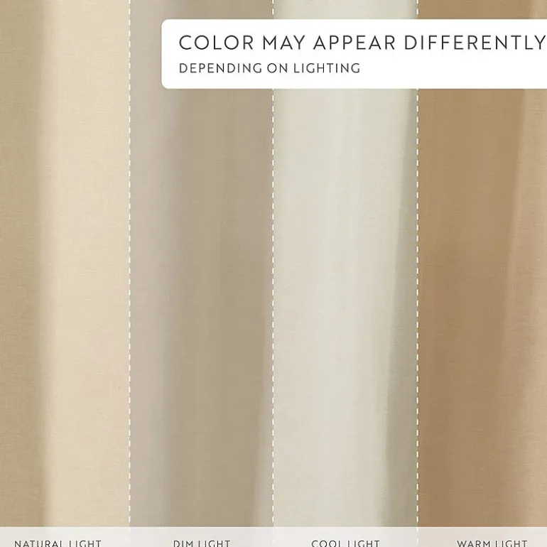 Casual Comfort Linen-Look Solid Shower Curtain