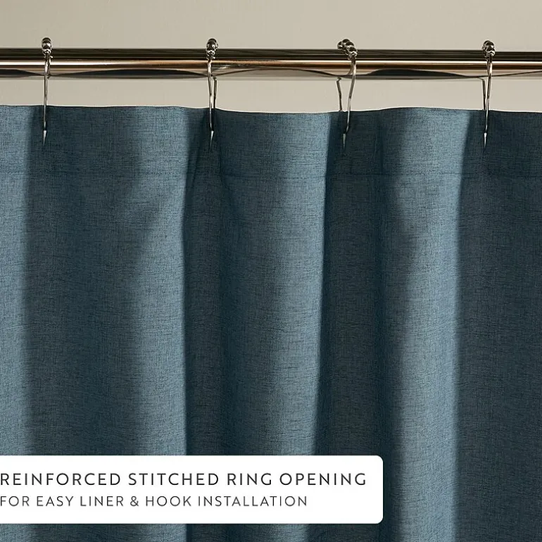 Casual Comfort Linen-Look Solid Shower Curtain