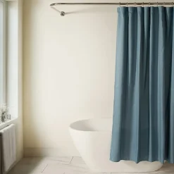 Casual Comfort Linen-Look Solid Shower Curtain