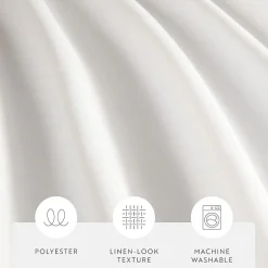 Casual Comfort Linen-Look Solid Shower Curtain