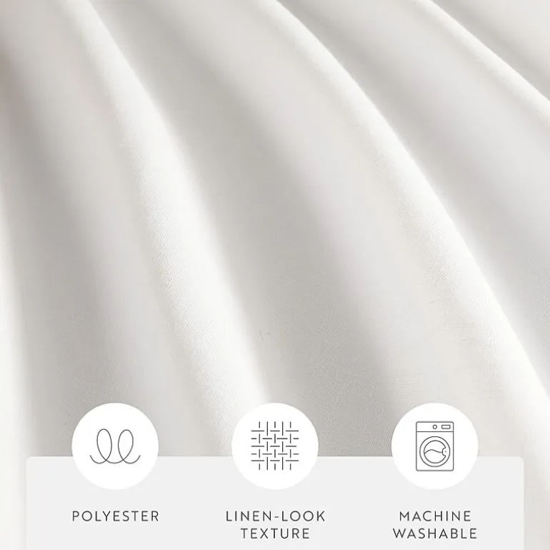 Casual Comfort Linen-Look Solid Shower Curtain