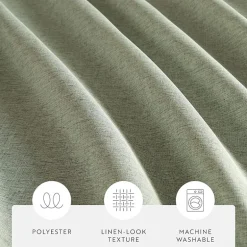 Casual Comfort Linen-Look Solid Shower Curtain