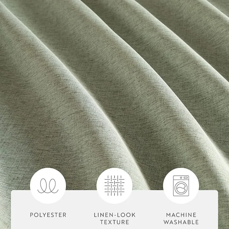 Casual Comfort Linen-Look Solid Shower Curtain