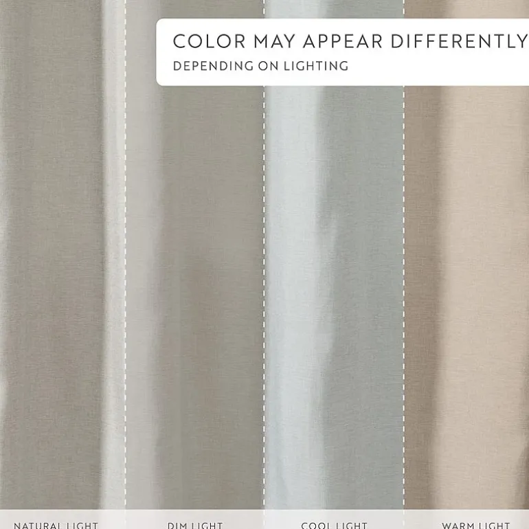 Casual Comfort Linen-Look Solid Shower Curtain