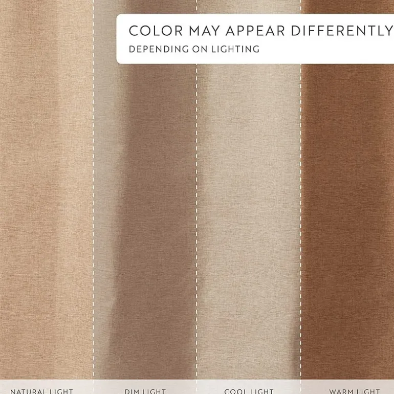 Casual Comfort Linen-Look Solid Shower Curtain