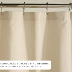 Casual Comfort Linen-Look Solid Shower Curtain