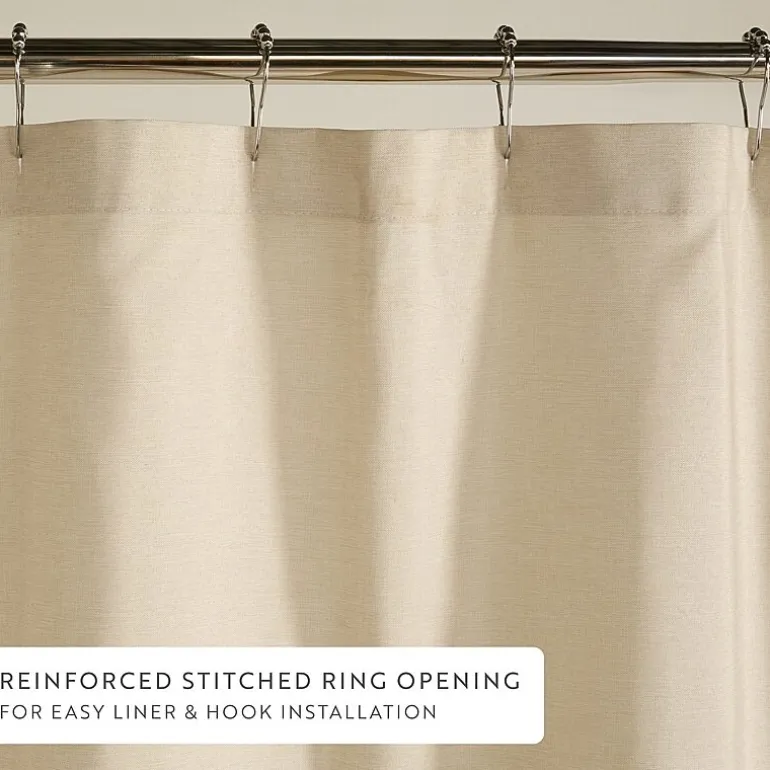 Casual Comfort Linen-Look Solid Shower Curtain