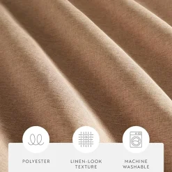 Casual Comfort Linen-Look Solid Shower Curtain