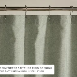 Casual Comfort Linen-Look Solid Shower Curtain