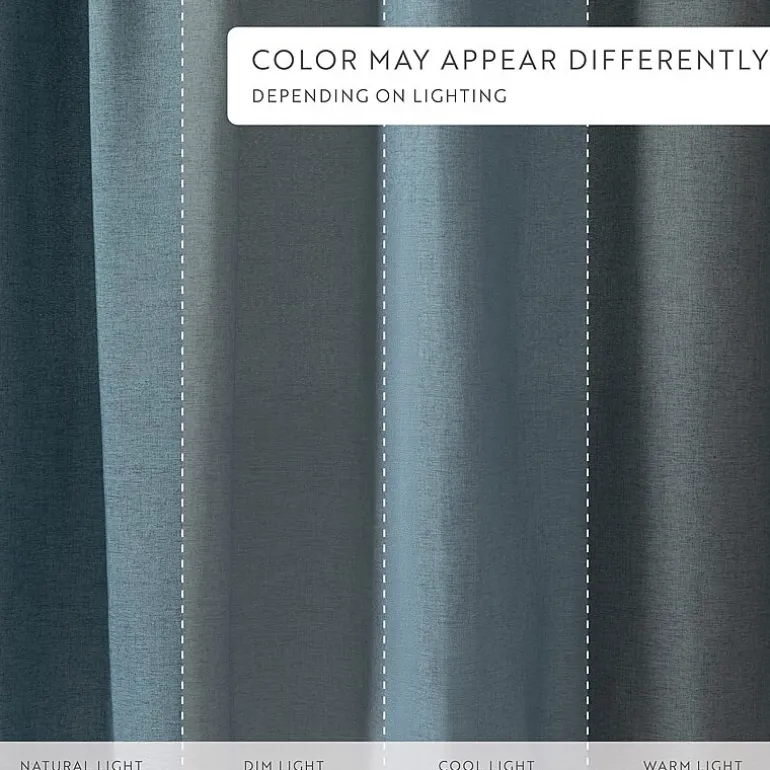Casual Comfort Linen-Look Solid Shower Curtain