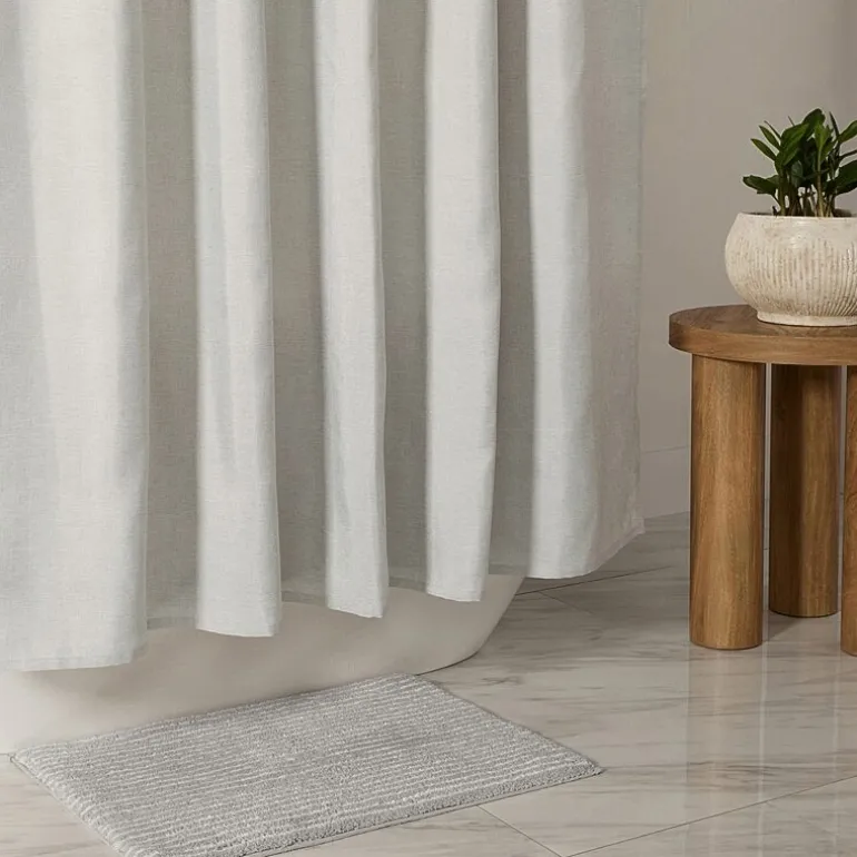 Casual Comfort Linen-Look Solid Shower Curtain