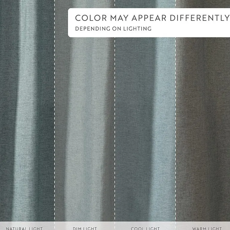 Casual Comfort Linen-Look Solid Shower Curtain