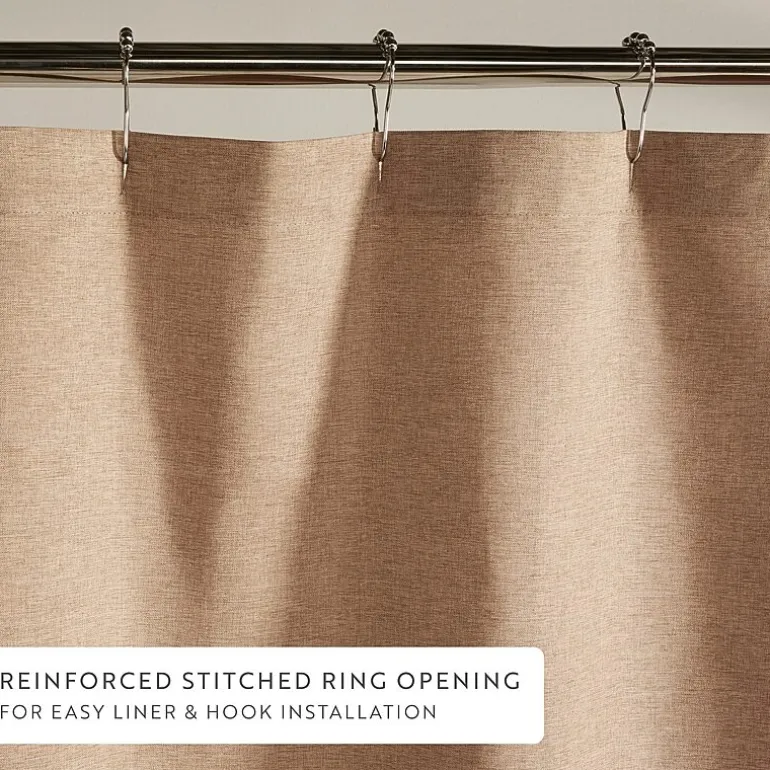 Casual Comfort Linen-Look Solid Shower Curtain