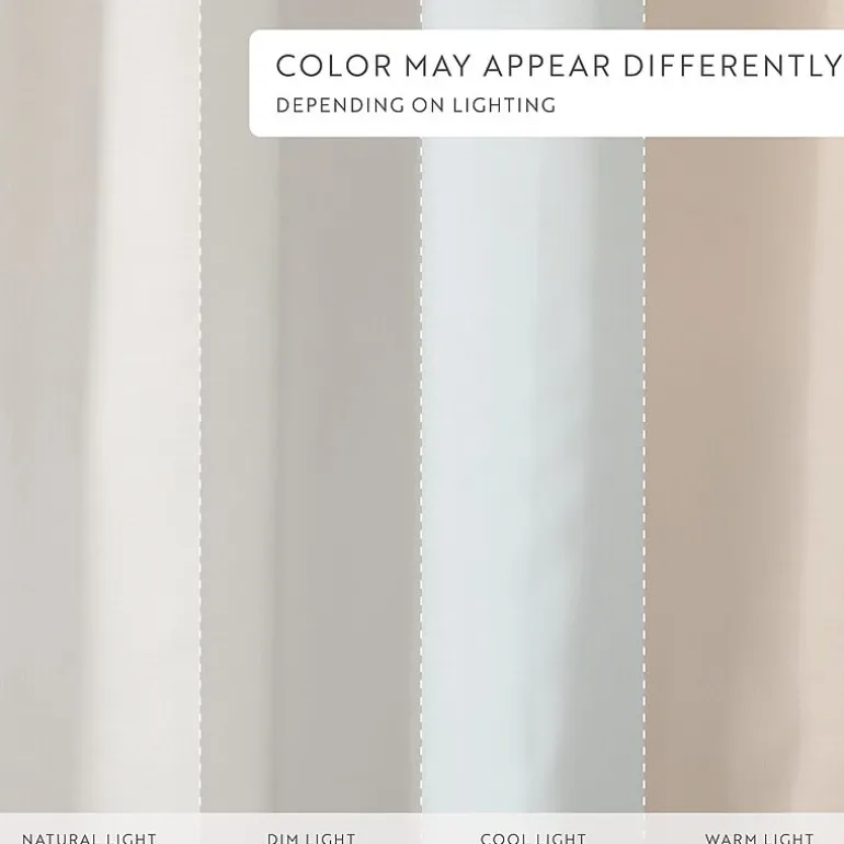 Casual Comfort Linen-Look Solid Shower Curtain