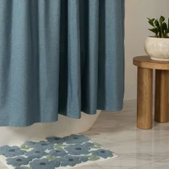 Casual Comfort Linen-Look Solid Shower Curtain