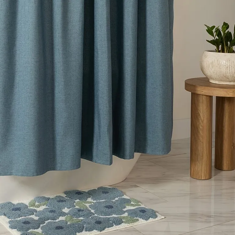 Casual Comfort Linen-Look Solid Shower Curtain