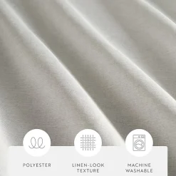 Casual Comfort Linen-Look Solid Shower Curtain