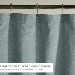 Casual Comfort Linen-Look Solid Shower Curtain