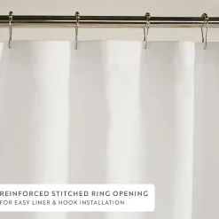 Casual Comfort Linen-Look Solid Shower Curtain
