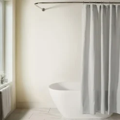 Casual Comfort Linen-Look Solid Shower Curtain